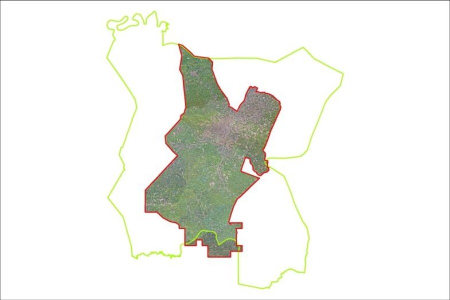Mosaik Foto Udara Kota Prabumulih