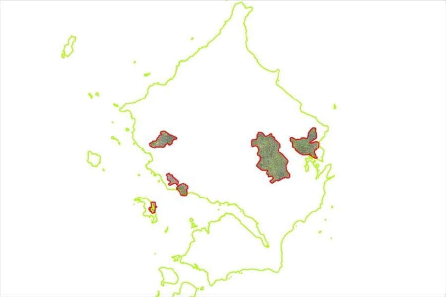 Mosaik Foto Udara Kabupaten Natuna