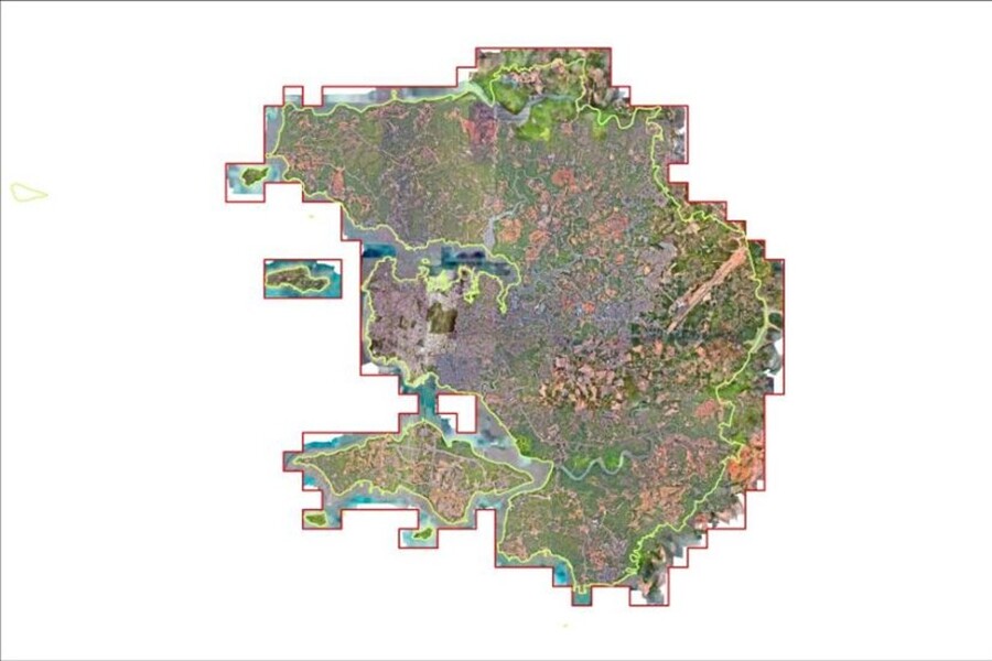 Mosaik Foto Udara Kota Tanjungpinang
