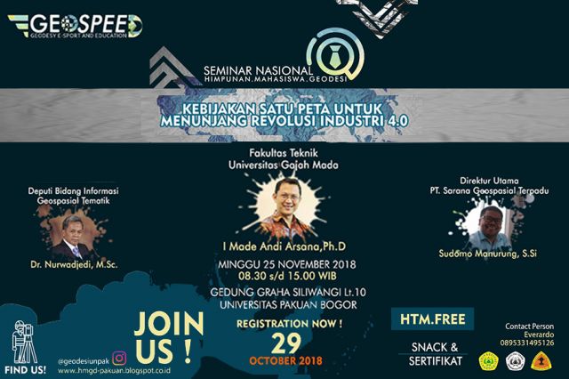 Seminar Nasional Kebijakan Satu Peta Untuk Menunjang Industri 4.0